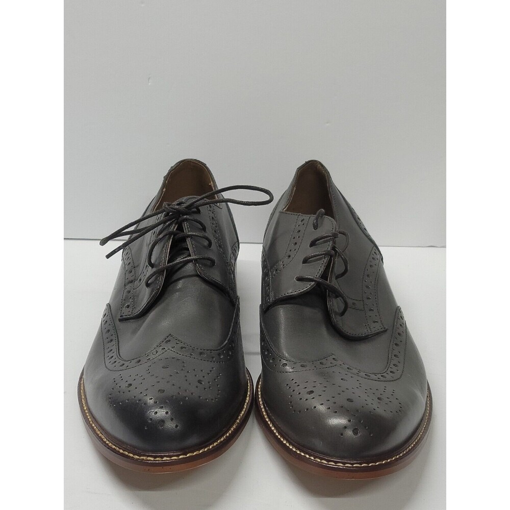 Joseph Abboud Gray Leather Oxford Dress Shoes Adult Size 12 Mens